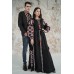 Embroidered Man&Woman Set "Grace" black